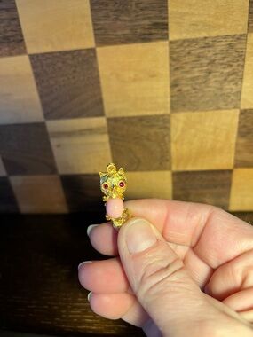 Vintage Pink Jelly Belly Cat Pendant